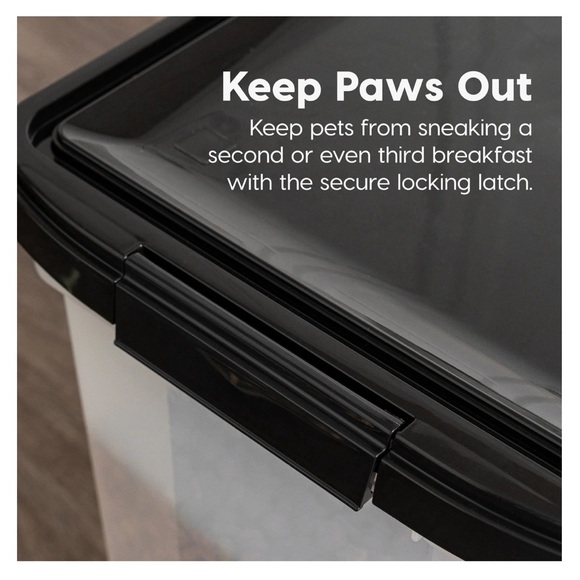 65qt IRIS Airtight Pet Food Storage Container Rolling Bin Holds Up To 50lbs Food - Picture 7 of 9